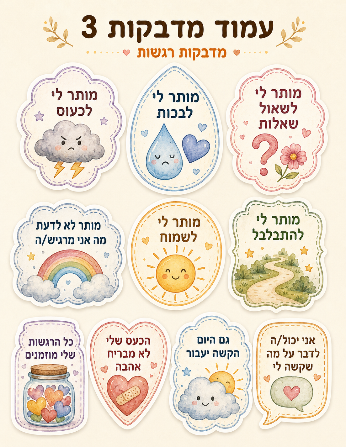 מדבקות רגשות