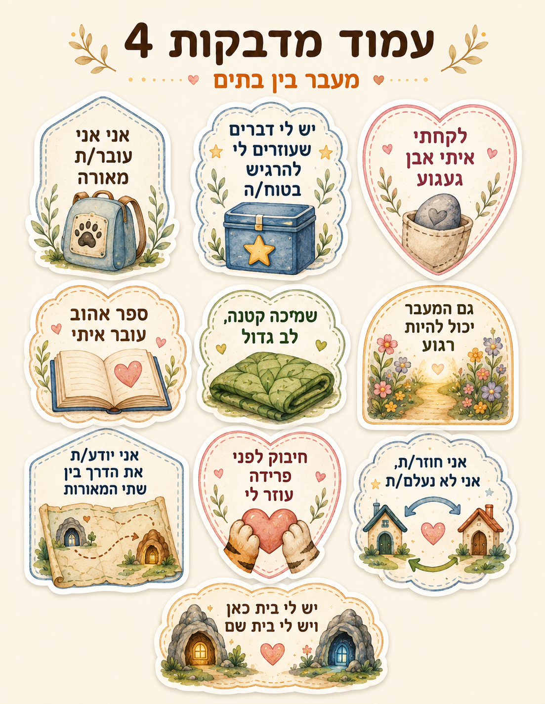 מדבקות מעבר בין בתים