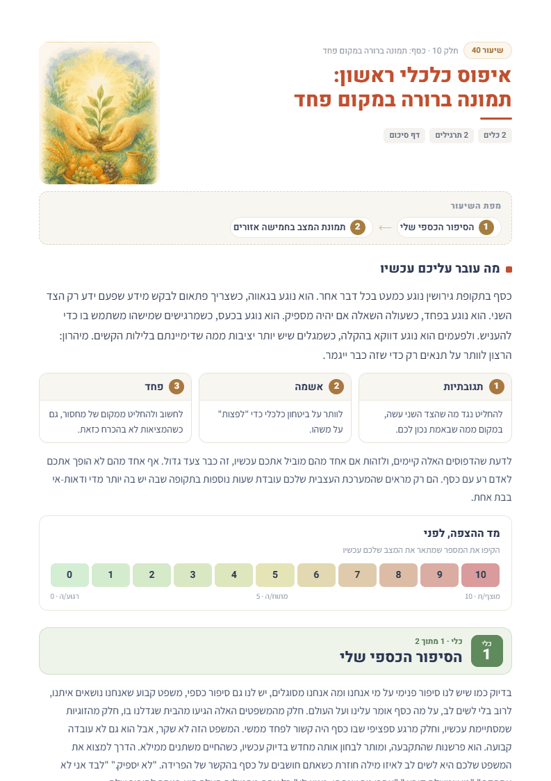 איפוס כלכלי ראשון